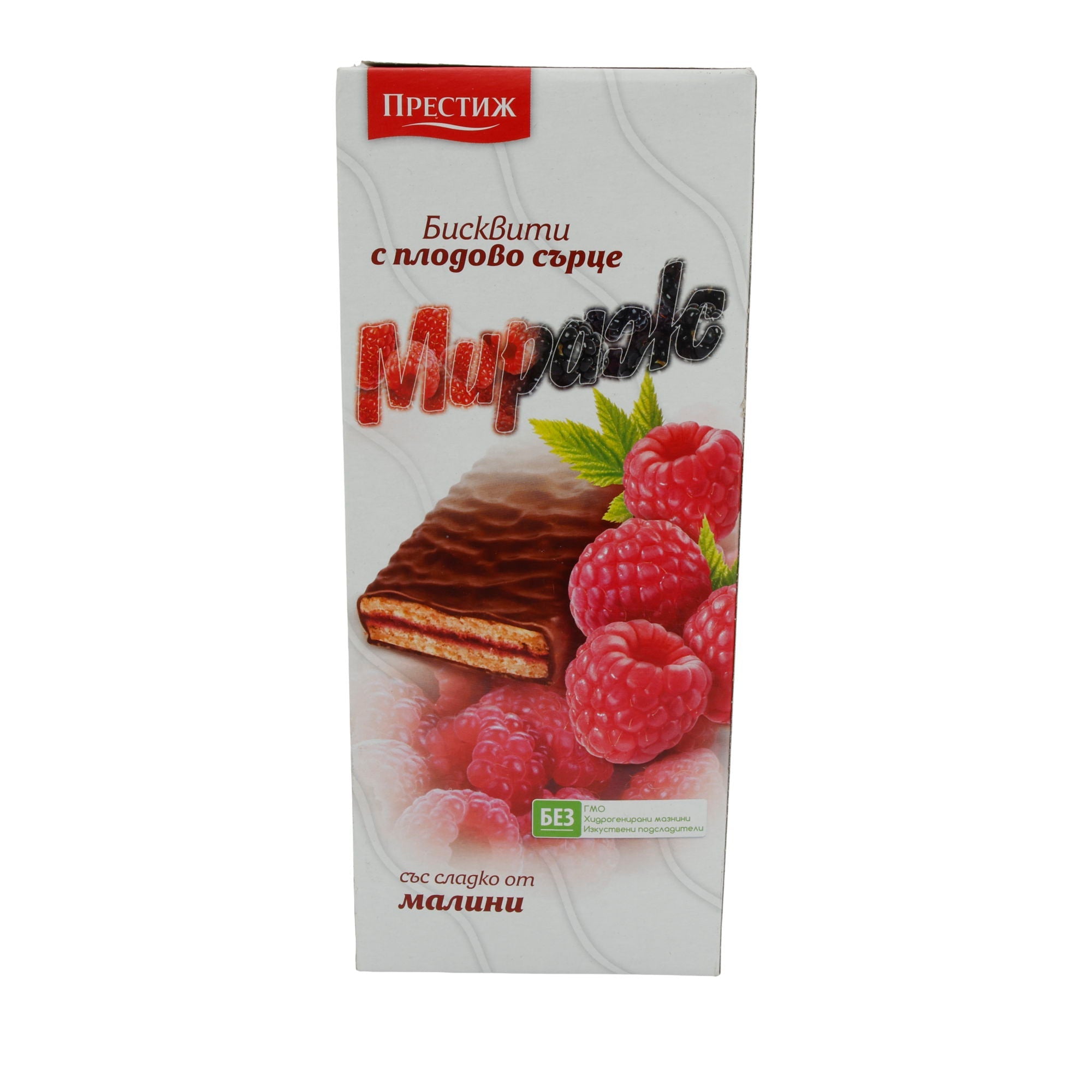 Kekse Prestige Mirage | Himbeerfüllung | bulgarische Kekse mit Fruchtkern | 178 g MIRAGE